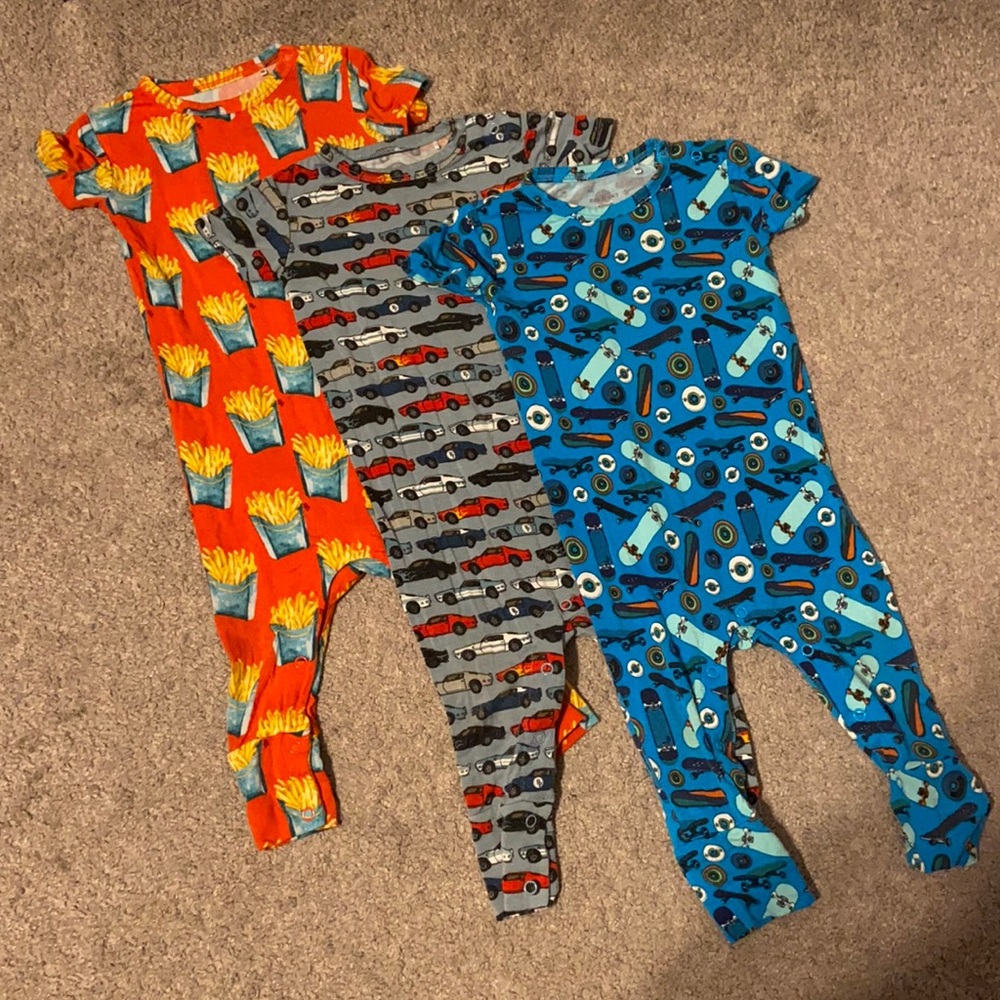 Posh Peanut Short Sleeve Rompers